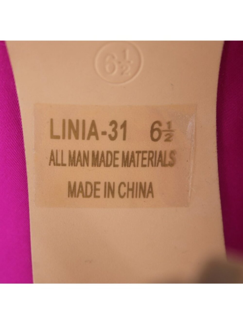Cathy Din Boots NEW Linia-31 Sz 6.5 Magenta Pink Rhinestones Ankle Fabric 4" - Picture 7 of 8